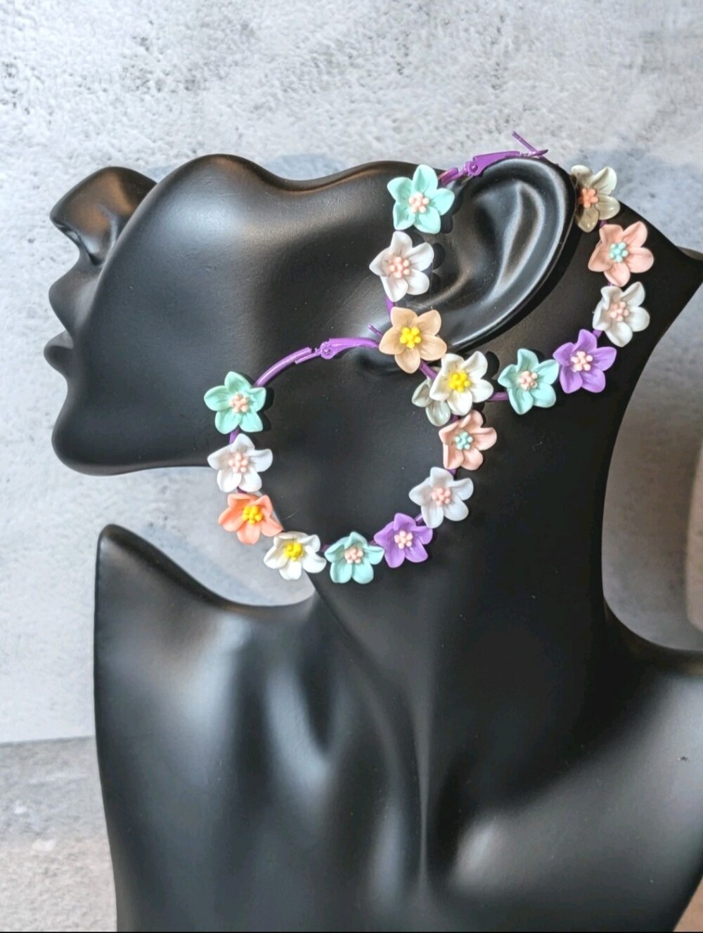 Hand Crafted Multicolor Hoop Earrings -Floral Queen From Our S3CHIQUE Collection